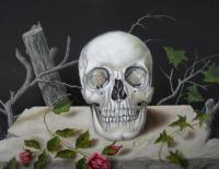 Vanitas - Oil On Wood Paintings - By Uko Post, Realistic Painting Artist