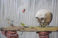 Vanitas Vanitatum - Oil On Wood Paintings - By Uko Post, Realistic Painting Artist