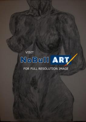 Female Nudes - Pose1 - Charcoal