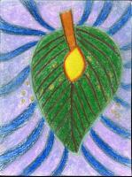 Leaf - Pastels Drawings - By Ann-Claire Herrmann, Free Sketch Drawing Artist