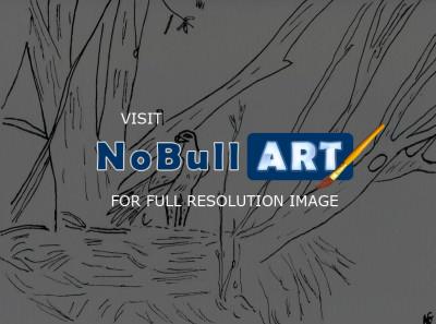 Early Works - Nam - Eagle In Nest - Black Ink