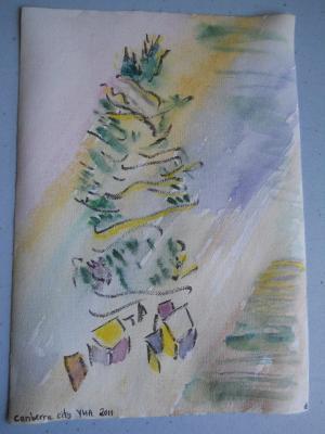 Early Work - Tam - Christmas - Black Ink And Colour