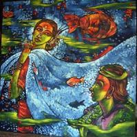 Fishermans Life - Oil On Canvas Paintings - By Vaishali Ambekar, Realestic Art Painting Artist