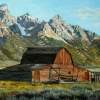 Icon Of The Tetons - Acrylic Paintings - By Bob Child, Realism Painting Artist