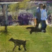 Day Paintings - Stray - Encaustic On Panel