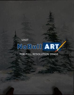 Landscape - Noble Firs In Snow - Oil