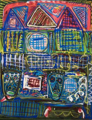 Expressionism Abstract - Untitled No 5 - Acrylic On Canvas