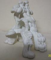 Beauty - White Cement Sculptures - By Dinesh Sisodia, Abstract Sculpture Artist