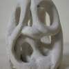 Love - White Cement Sculptures - By Dinesh Sisodia, Abstract Sculpture Artist