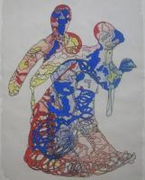 Drawing - Dance - Water Colour And Sketch Pen