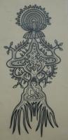 Sketch Design - Gautama Buddha - Black Ink Pen