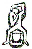 Drawing - The Thinker - Mixed Media