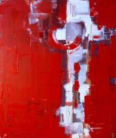 Red - Oil On Canvas Paintings - By Jan Lunacek, Abstract Painting Artist