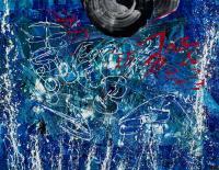 Abstract Paintings - Rhythm And Blues - Mixed Media Acrylic On Canvas