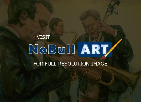 Painterly Realism - Jazz Men - Watercolor