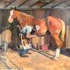 The Farrier - Acrylics Paintings - By Matthew Thornburg, Western Painting Artist