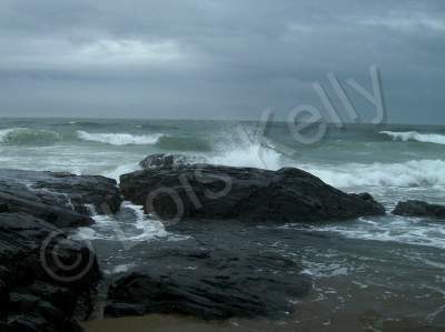 Winter At The Beach - Rock Spray - Hp Digital