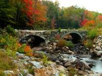 Stone Bridge In Fall - Hp Digital Photography - By Lois Lepisto, Natureweather Photography Artist