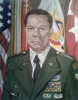 Portraits - A Young Colin Powell - Oil On Canvas