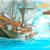 Ships - Acrylic Paintings - By Malc Lane, Fine Art Painting Artist