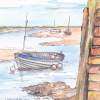Wooden Boat - Watercolour Paintings - By Malc Lane, Fine Art Painting Artist
