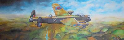 Flying - Lancaster Over England - Oil