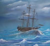 Water Art - Sailing Ship - Oil