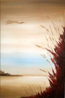 Abstract Textured Landscapes - Tropical Horizon - Mixed Media - Acrylic Textured