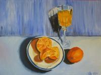 Still Life - Oranges - Oil On Canvas