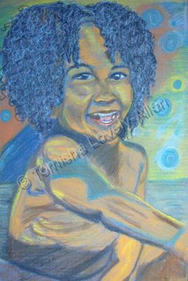 Portrait - Janae In Sing - Pastel On Paper