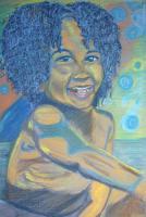 Portrait - Janae In Sing - Pastel On Paper