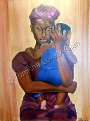 Portrait - Mother And Child II - Oil On Canvas