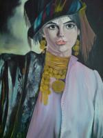 The Beautiful Kourdish Girl-Reproduction - Oil Colour Paintings - By Sonia P, - Painting Artist