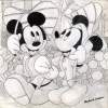 Mickey Mouse - Marker Pen Pencil  Paper Paintings - By Rahul Insan, Black And White Painting Artist