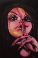 Shhh - Acrylic Paintings - By Steve Meyerholz, Pop Art Painting Artist