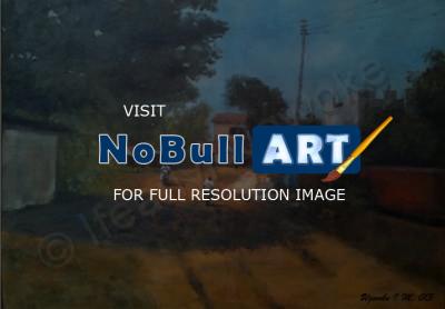 Realism - Nsukka Landscape - Oil On Canvas