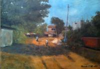 Nsukka Landscape - Oil On Canvas Other - By Ifeanyi Ugwoke, Realism Other Artist