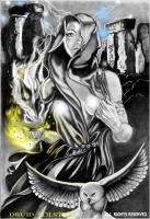 Druid  Solstice - Graphite Drawings - By John Watts, Fantasy Drawing Artist