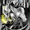 Druid  Solstice - Graphite Drawings - By John Watts, Fantasy Drawing Artist
