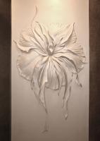 Flower - Relief Gypsum Other - By Olga Volgshtein, Abstraction Other Artist