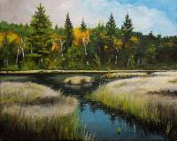 Northern Bog - Acrylics Paintings - By Christian Leclair, Landscape Painting Artist