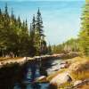 Black Lake - Acrylics Paintings - By Christian Leclair, Landscape Painting Artist