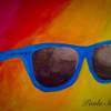 Sunglasses - Acrylic Paint Paintings - By Paula Shields, Abstract Painting Artist