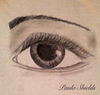 Human Eye - Pencil Drawings - By Paula Shields, Black And White Drawing Artist