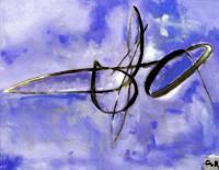 Scissors And The Sky - Acrylin On Canvas Drawings - By Cano Gali, Quick Line Drawing Artist