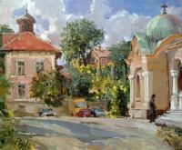 Old Town Tarnovo - 38X46 Cm Paintings - By Luchezar Radov, Realism Painting Artist