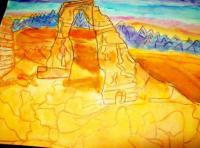 Delicate Arch Watercolor - Watercolor Paintings - By Bart Andersen, Landscape Painting Artist
