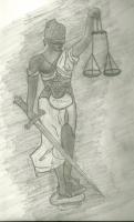 Lady Justice - Pencil Drawings - By Paul Sullivan, Traditional Drawing Artist