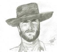 Clint Eastwood - Pencil Drawings - By Paul Sullivan, Traditional Drawing Artist