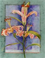 Lily - Pencil And Watercolor Paintings - By John Dyess, Impressionistic Painting Artist